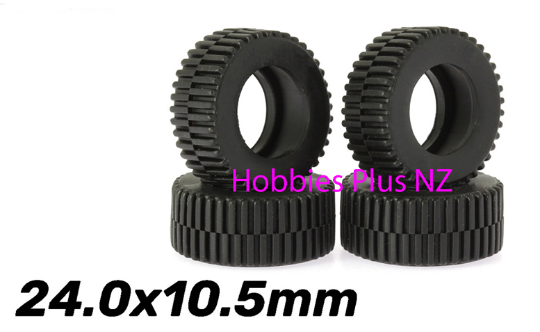 Scaleauto Rubber tyre AS25 24 x10.5mm. hub 16mm Raid SC-4764AS25